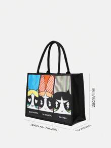 THE POWERPUFF GIRLS X SHEIN Women Tote Bags - MultiWarna - View 7