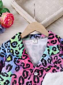 Bộ 3 áo khoác blazer ngắn thời trang và giản dị ngọt ngào cá tính cho bé gái kết hợp với áo vest lông và chân váy xếp ly, vải kẻ sọc hồng, phong cách cổ điển và sáng tạo kết hợp với túi hình trái tim, năng động và phù hợp để mặc vào mùa xuân, mùa thu, mùa đông, thích hợp cho các buổi đi chơi, tụ họp tại nhà, tiệc tùng, đi học và các dịp hàng ngày - Nhiều màu - Xem 5