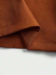 Manfinity Homme Pantalones casuales rectos con bolsillos para hombre - Marrón Mocha - Ver 3