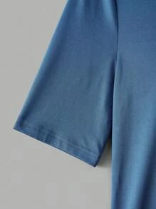 Dames Casual Effen Kleur Korte Mouw T-shirt, Zomer