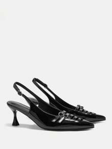 CUCCOO BIZCHIC Versatile Minimalist High Heel Pumps Fall - Black - View 2