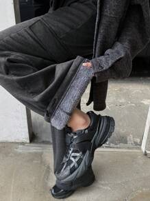 DAZY Women's Solid Color Casual Warm Fleece Sweatpants,Thermal Lined Fall,Winter Women Joggers - Dark Grey - View 11