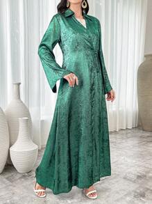 Al Najma 女士简约日常长袖阿拉伯长袍，朴素优雅的风格，适合日常休闲/工作/度假/晚会/婚礼宾客