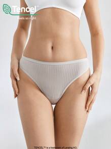 Ocili Tanga diario cómodo y de color liso para mujeres - Gris - Ver 4