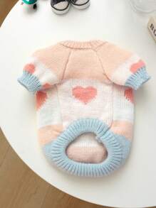 PETSIN 1 Áo Len Cho Thú Cưng, Áo Chui Đầu Màu Họa Tiết Trái Tim Dệt Kim Mềm Mại, Quần Áo Cho Chó Cho Mùa Thu/Đông - Nhiều màu - Xem 6