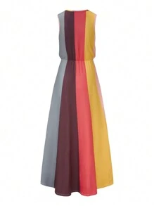 SHEIN LUNE Vestido sin mangas para mujeres - Multicolor - Ver 2