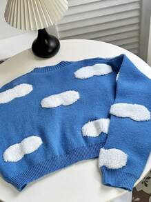 SHEIN Unity 女士拼色运动印花拉链开衫 - 藍色 - 查看 2