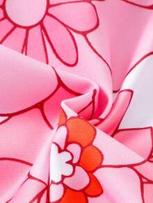 1 bộ đồ bơi một mảnh dài tay in hoa cho bé gái - Nhiều màu - Xem 4