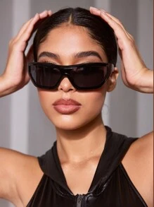SHEIN ICON 1 buc. Ochelari de modă cu cadru complet, drăguți, Y2K, în stil de stradă, potriviti pentru ocazional, concert/festival, școală