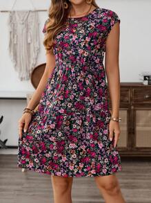 EMERY ROSE Women Floral Mini Dress Casual Beach Vacation - Multicolor - View 5