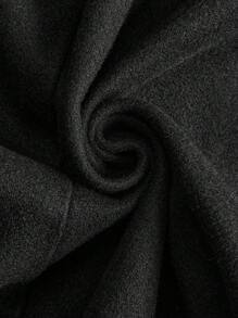 Flirla 加大码纯色荷叶边蝴蝶结时尚优雅长款羊毛斗篷