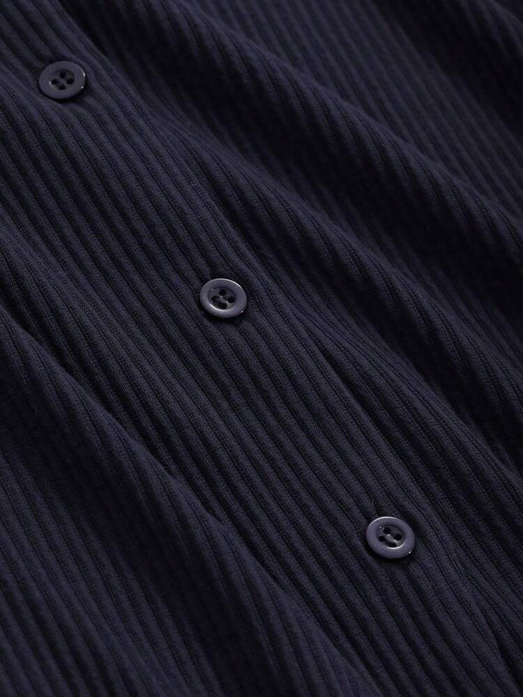 Women's V-Neck Long Sleeve Button Fitted Elegant Elegant Minimalist Blouse