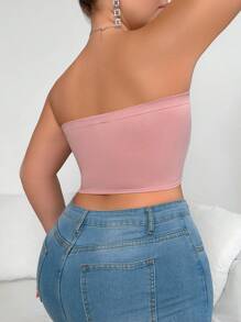 3 Cái/bộ Plus Size Cho Nữ Màu Trơn Thoải Mái Dây Áo Ngực & Bộ Áo Ngực Không Dây - Nhiều màu - Xem 3