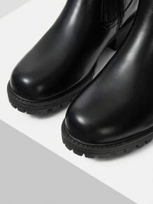 MOTF PREMIUM 女士时尚豹纹拼接中筒靴 秋季