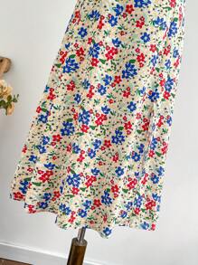 Soleia 2 件套女士浪漫碎花吊带荷叶边上衣和 A 字裙套装，休闲返校/秋季度假装 - 彩色 - 查看 6