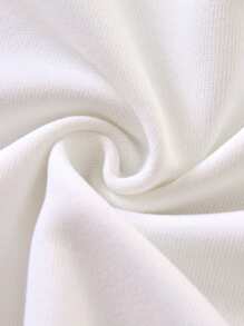 TOM & JERRY X SHEIN Young Girl Cartoon Print Drop Shoulder Loose Sweatshirt And Pink Leggings 2pcs Set - White - View 6