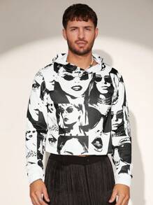 FeverCity Áo hoodie dài tay in hình nam, áo nỉ lửng - Nhiều màu - Xem 3