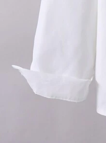 2 件 Tween Boy 基本套装：刺绣纽扣前长袖上衣和松紧腰带口袋裤子 - 彩色 - 查看 5