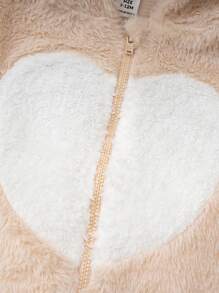 SHEIN Newborn Baby Unisex Rabbit Ear Romper, Autumn/Winter