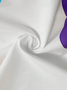 Slaydiva Pantalon décontracté d'été imprimé fleuri coloré pour femmes, grande taille, à jambes larges imprimées partout pour vacances - Blanc - Voir 7