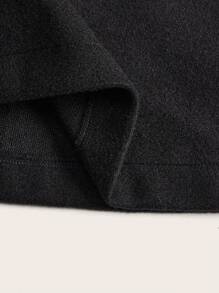 Flirla 加大码纯色荷叶边蝴蝶结时尚优雅长款羊毛斗篷