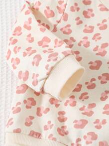 Cozy Pixies 2pcs Baby Girl Floral Print Crew Neck Long Sleeve Sweater And Pants Clothes Set