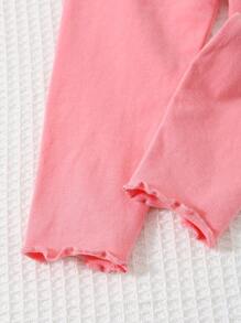 Cozy Pixies 2pcs Baby Girl Floral Print Crew Neck Long Sleeve Sweater And Pants Clothes Set