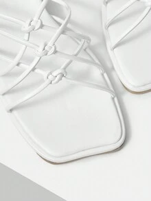 MOTF PREMIUM 女士百搭交叉露趾平底凉鞋，夏秋季