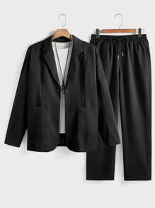 Forever 21 Smart Co-Ord Longline Relaxed Jacket And Trousers In Black - Black - View 4