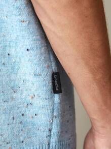 Manfinity VCAY Men Knitted Fashionable Daily Casual Loose Short Sleeve Sweater Style