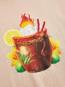 Guillermo Flores Camiseta holgada de cuello redondo largo para mujeres artistas, para vacaciones, Día de Acción de Gracias