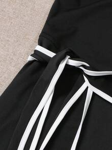 新款时尚优雅女式无袖束带连衣裙