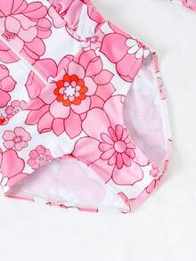 1 bộ đồ bơi một mảnh dài tay in hoa cho bé gái - Nhiều màu - Xem 7