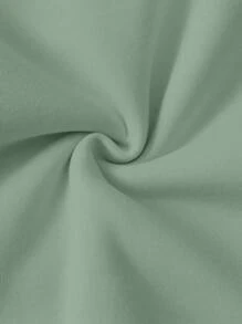 SHEIN Unity Christmas Minimalist English Versatile Holiday Young Women's Casual Comfortable Street Loose Autumn And Winter Spring Fashion Home Fashion Thin Sweatshirt,Long Sleeve Tops Pullover Fall Outfit - Mint Green - View 5