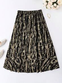 SHEIN Clasi 大码女式随机印花半身裙 - 彩色 - 查看 2