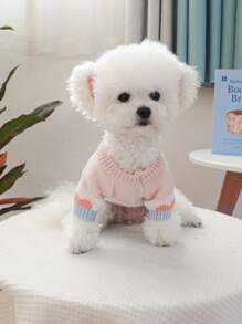 PETSIN 1 Áo Len Cho Thú Cưng, Áo Chui Đầu Màu Họa Tiết Trái Tim Dệt Kim Mềm Mại, Quần Áo Cho Chó Cho Mùa Thu/Đông - Nhiều màu - Xem 3