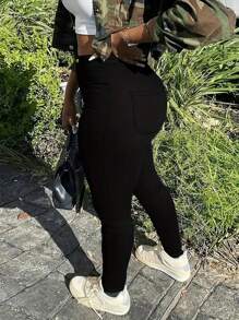 All-Match Black Slim Fit Jeans For Everyday Wear - Black - View 1