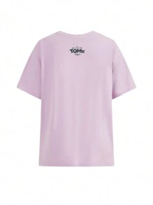 Andonella Camiseta de manga larga y corte holgado con cuello redondo para mujer artista, camiseta gráfica, para vacaciones, primavera, festivales