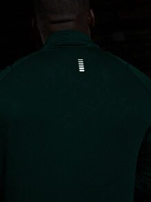 Manfinity Áo thun polo thể thao ngoài trời có khóa kéo cỡ lớn dành cho nam - màu xanh lá - Xem 3