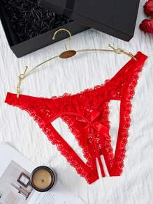 Red Lace Lady Sexy Underwear Lingerie 1pc - Red - View 1