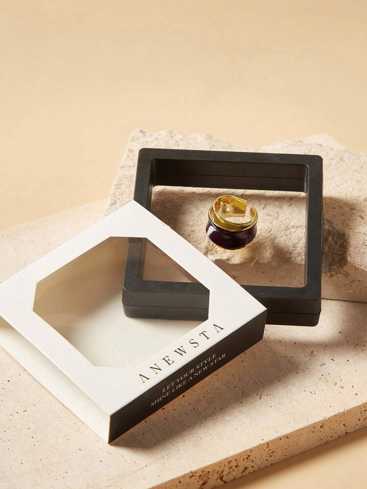 Vintage Chocolate Color Double Layer Open Ring