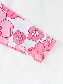 1 bộ đồ bơi một mảnh dài tay in hoa cho bé gái - Nhiều màu - Xem 3