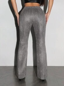 Flirla Damesmode uitlopende broek met dierenprint