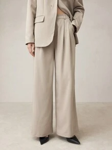 BizChic Women's Elegant Business Blazer And Pants Suit Fall Women Outfits Women Blazers - Khaki - View 4