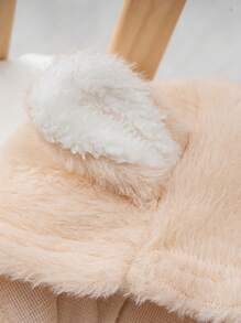 SHEIN Newborn Baby Unisex Rabbit Ear Romper, Autumn/Winter