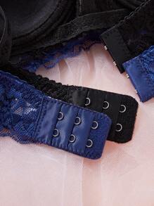 2er Set: Damen Spaghettiträger-BH mit offenem Rücken aus Spitze mit drahtlosem BH-Dessous