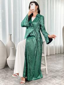 Al Najma 女士简约日常长袖阿拉伯长袍，朴素优雅的风格，适合日常休闲/工作/度假/晚会/婚礼宾客