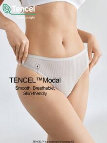 Ocili Tanga diario cómodo y de color liso para mujeres - Gris - Ver 1