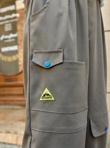 SHEIN Jungen Luftige, Mücken-Abweisende Cargo Hosen mit Weitem Bein für den Sommer