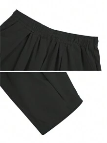 男士纯色口袋褶皱简约休闲长裤，秋季